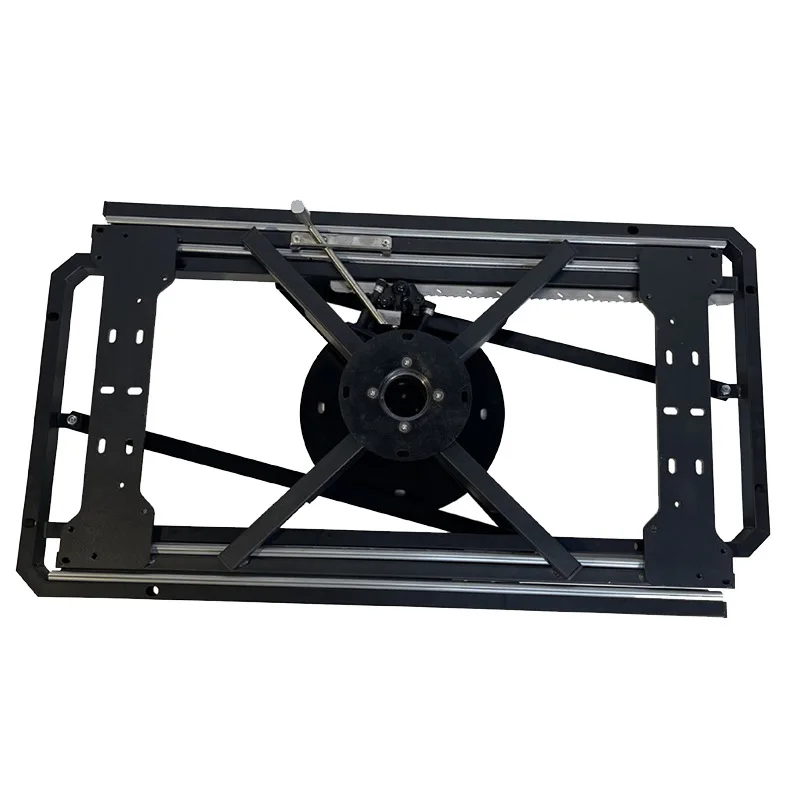 Round table variable square table rotating guide rail dining table rack retractable rotating function rack ball wheel model wide