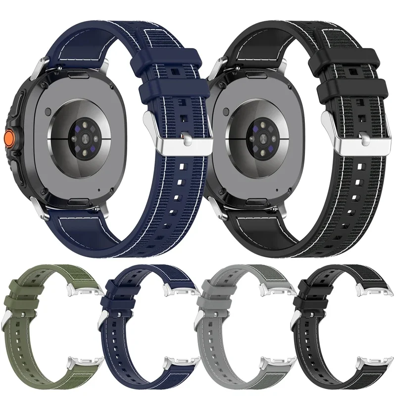 

Поп-силиконовый нейлоновый ремешок для Samsung Galaxy Watch 8, 40 мм, 444 мм, спортивный сменный ремешок для часов, браслет Watch8, классический ремешок Correa