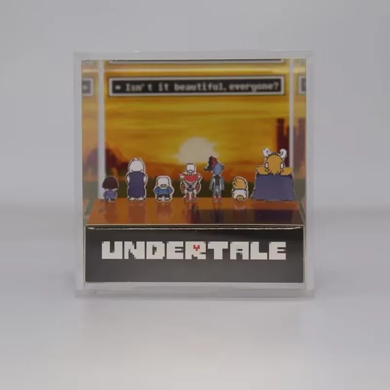 Undertale Game Scene Model Figurine Acrylic Display Diorama Desktop Gaming Pc Case Decoration Collectible Gift For Game Fans