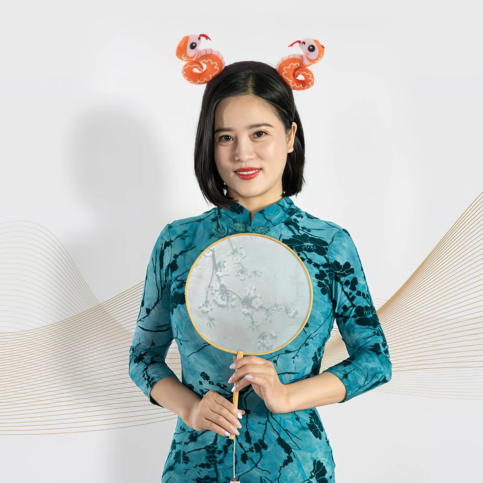 

Lightweight Snake Headband Cloth Cartoon New Year Party Hairband Fun Festive Snake Hair Accessory Party Headband