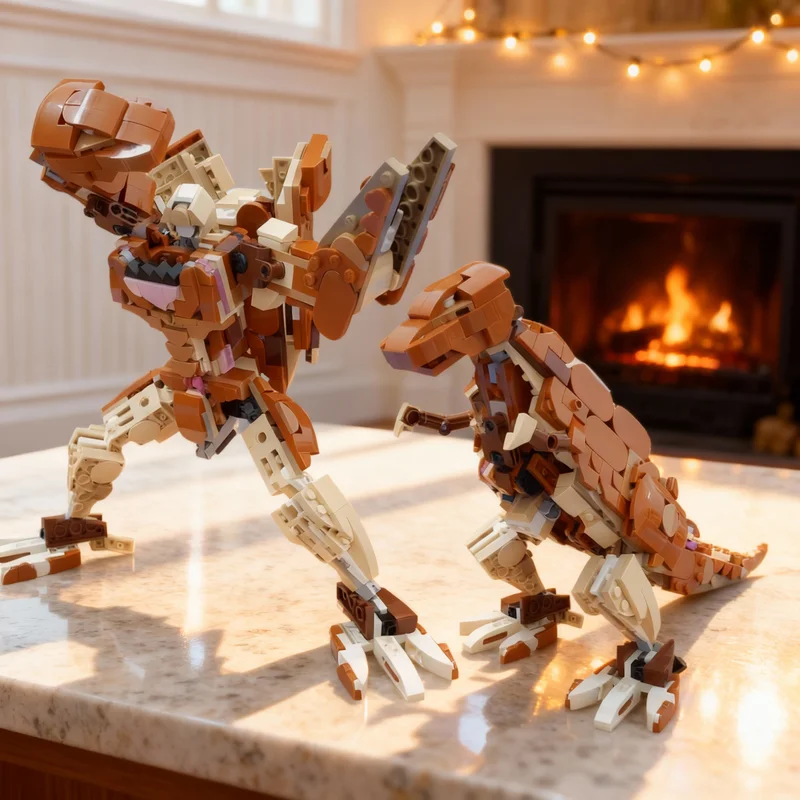 

516pcs MOC Creator 3 1 Megatron T Rex Beast Wars Using Set Model Building Blocks Toy Christmas Gifts Architecture Creative Idea