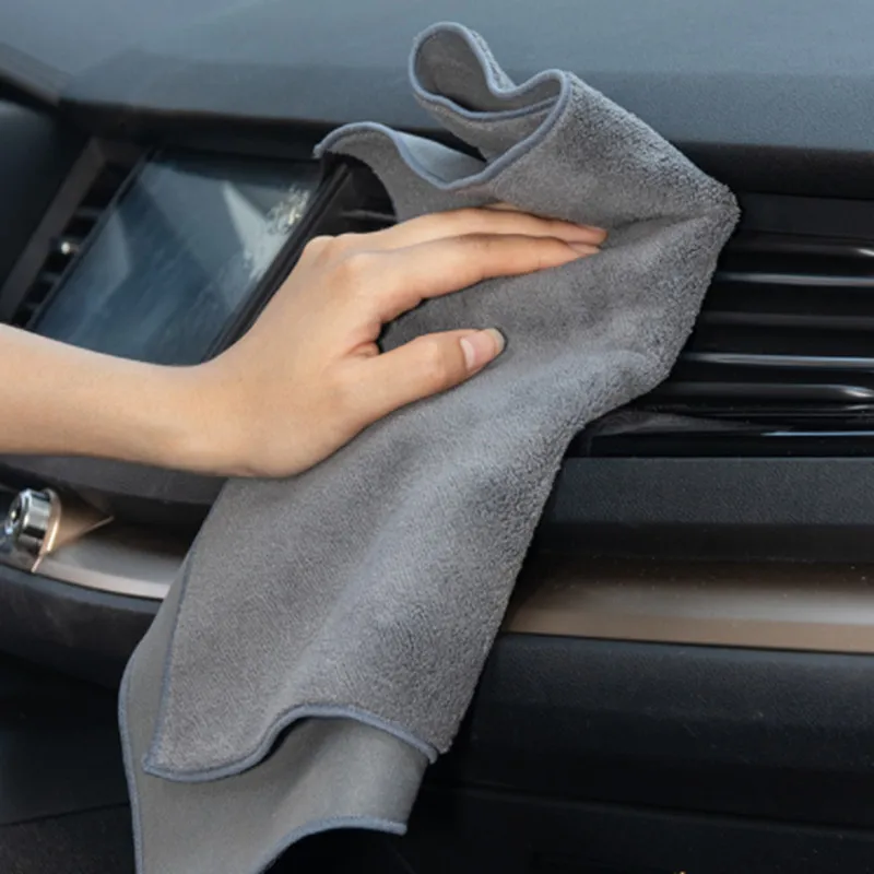 Toalla de lavado y secado de coche súper absorbente, gamuza y Coral, paño de limpieza para el hogar y el coche de doble cara, trapos, toalla para