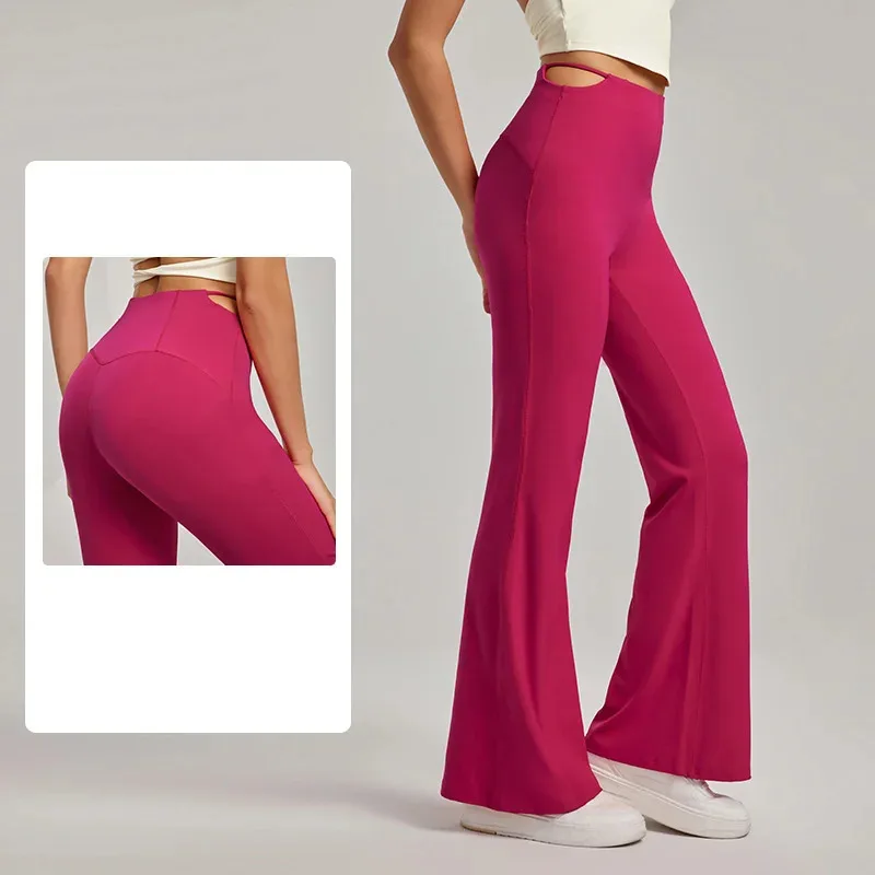 

Slimming And Micro Flared Yoga Pants, Sexy And Versatile, Casual, Small And Tall, Bell Shaped Pants, High Stretch Fitness Pants