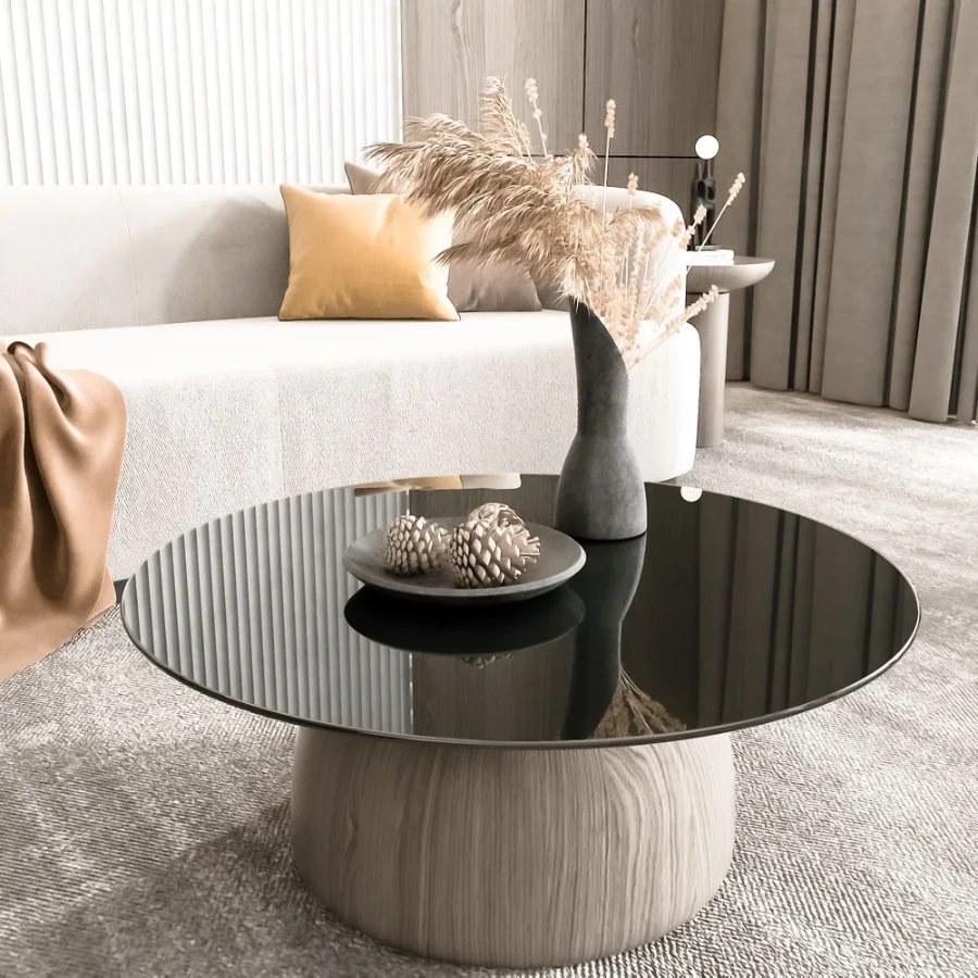 

30 Inch Round Tempered Glass Table Top Black Glass 1 4 Inch Thick Round Polished Edge