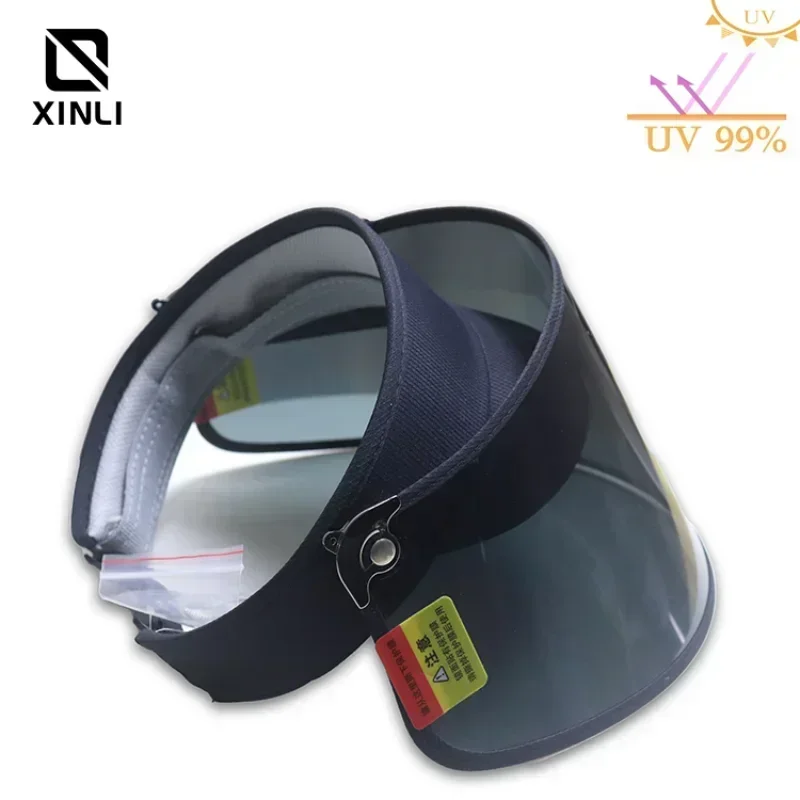 Unisex Outdoor Sport Cycling Long Black Summer Hat Full Face UV Protection High Quality Material Plastic PVC Unisex Sun Colf Cap