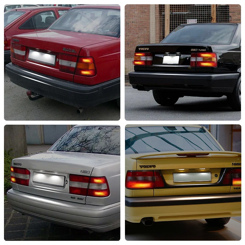 2 قطعة لوحة ترخيص مُضاء ليد ضوء لفولفو 850 940 960 S90 4-Door صالون سيدان رقم لوحة مصباح اكسسوارات السيارات