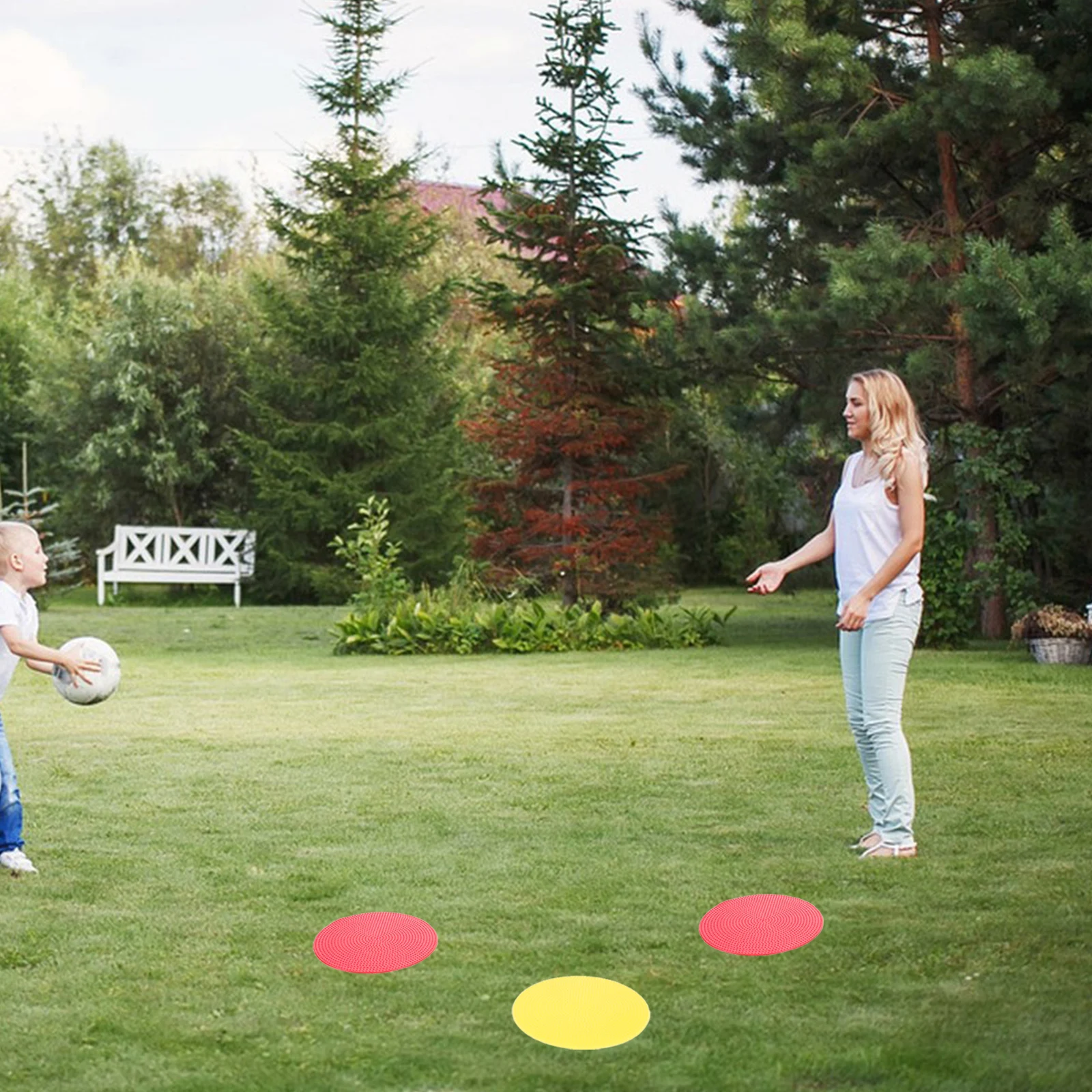 

6pcs Football Field Marking Discs PVC Soccer Logo Plates Durable Training Supplies Gym Equipment Sports Events