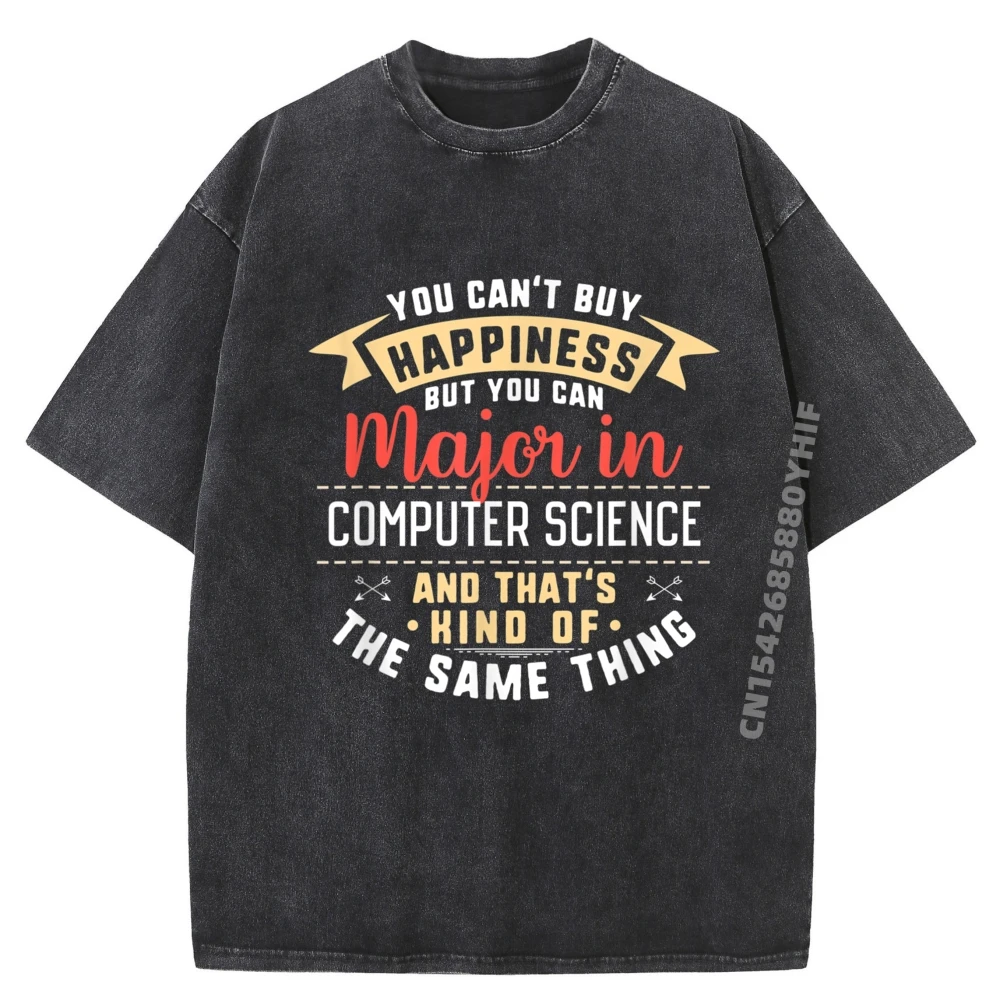 

Funny Computer Science Major Student Graduation Graphic T Shirt Woman Soft Plus Size Loose Washed Clothes