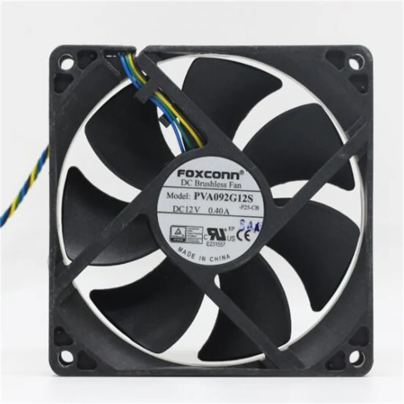 9cm 90*90*25 12V 0.40A PVA092G12S 4 wire temperature CPU chassis fan