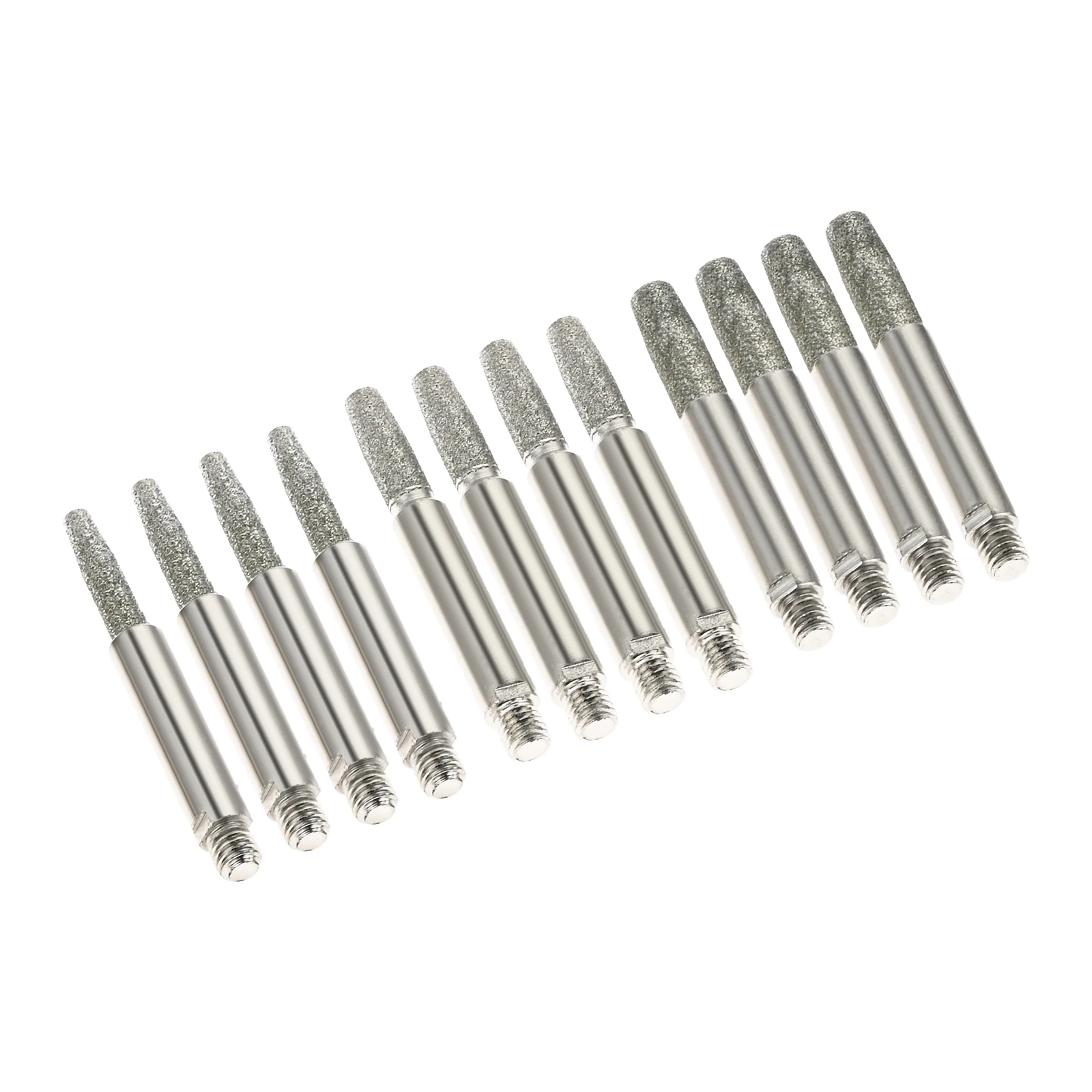 12 buah pengasah gergaji mesin batu pengasah 3 ukuran 4Mm 4.8Mm 5.5Mm pengasah gergaji mesin pemoles batu berlian kekerasan tinggi