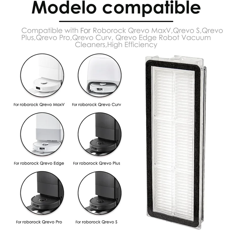 

KYCOR-Сменный HEPA-фильтр для Roborock Qrevo S, Qrevo Pro, Qrevo Maxv, Qrevo Plus, робот-пылесос, комплект аксессуаров для фильтров