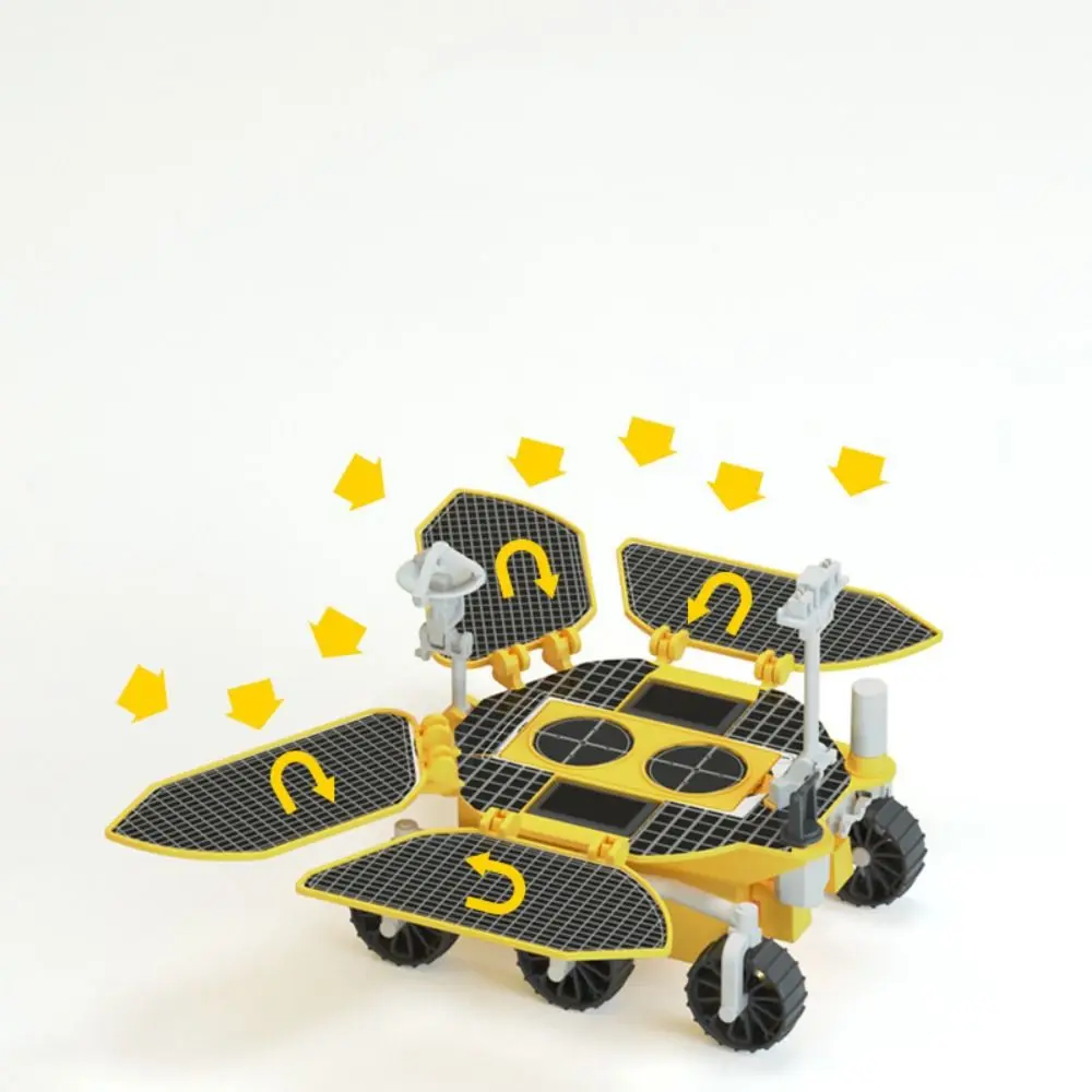 Plastic Space Mars Car Model Solar Energy Action Figures Zhu Rong Car Model DIY Ornament Die-cast Model Decoration