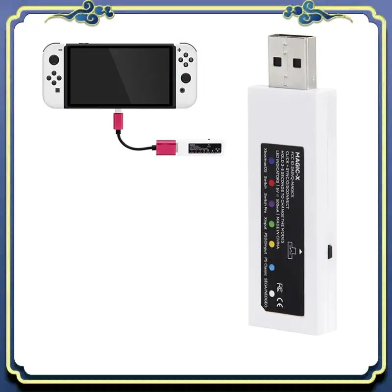 

Portable For MAGIC-X USB Wireless Adapter For PS5/PS4 To Series X/S/Xbox1/PS3/Switch/Raspberry Pi/Steam/Sega/PC/Neog