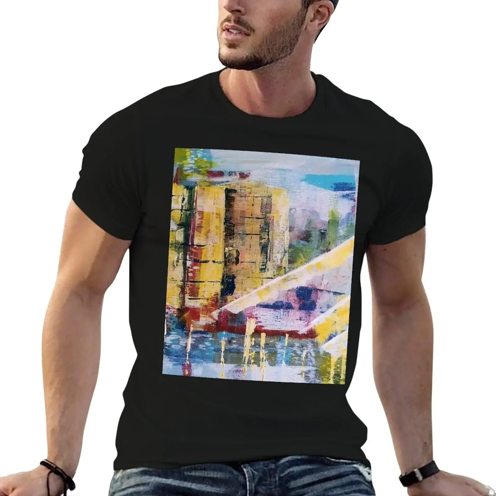 Abstract City Scape Original by CarolAnn T-Shirt baggy shirts for a boy graphic t shirt vintage compression shirt men