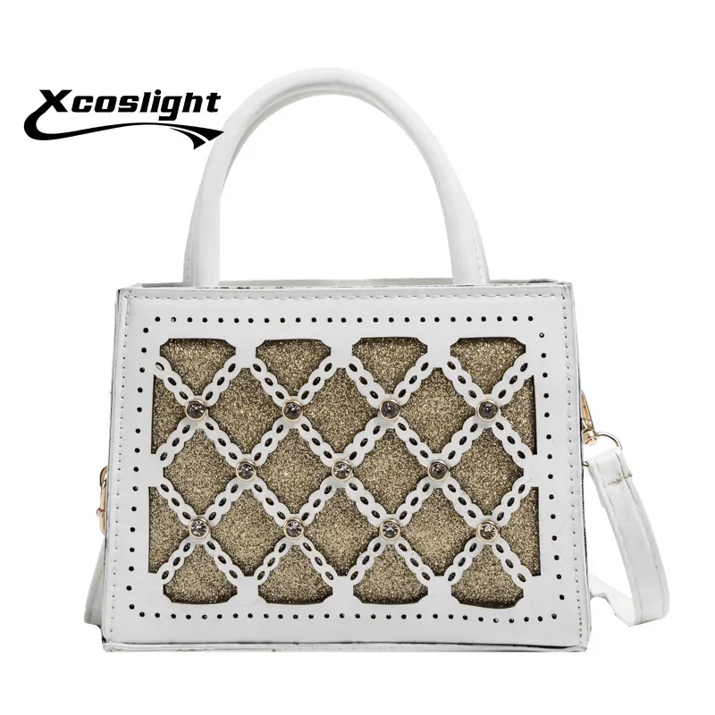 

Luxury Denim Diamond Rivet Shoulder Messenger Bag 2023 New Flat Locomotive Bag Luxury Fashion Handbags