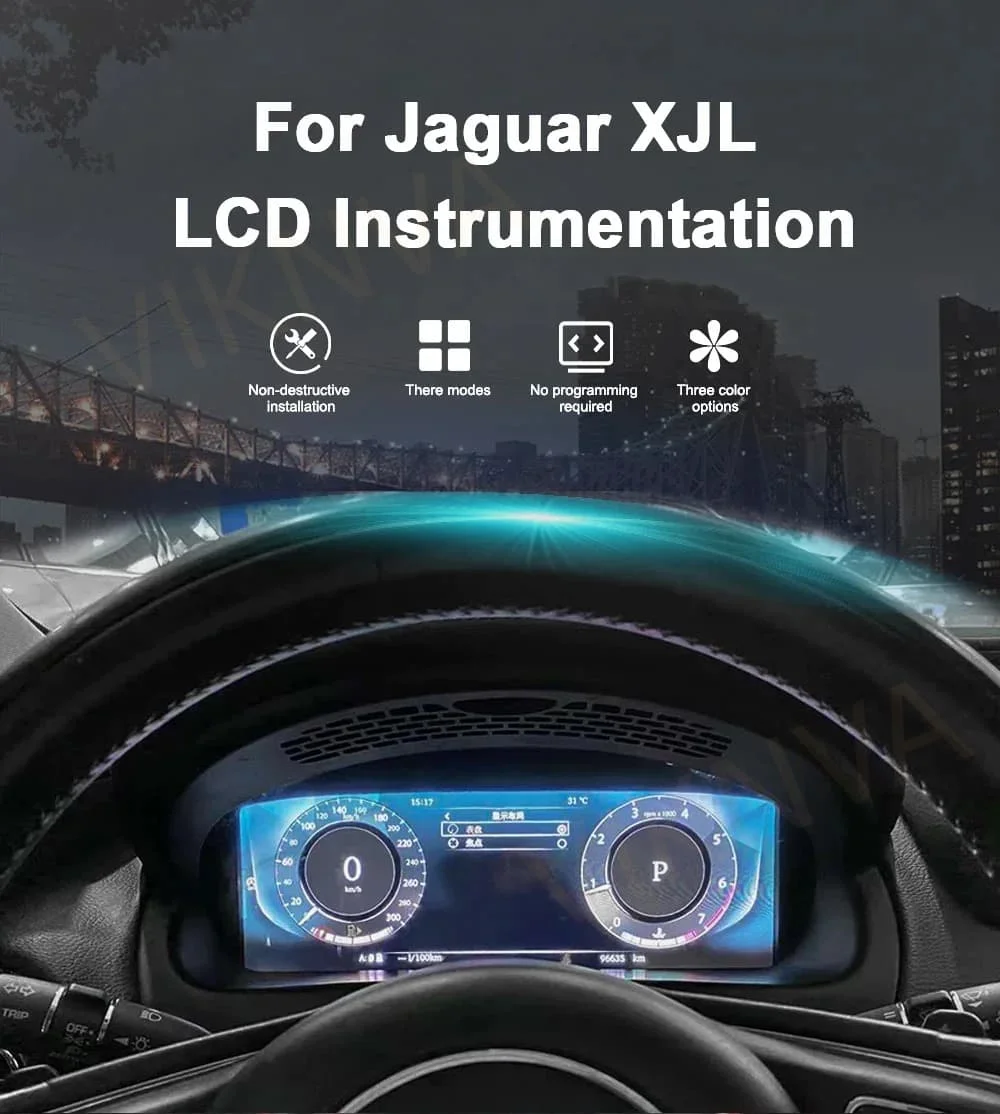 Panel de Instrumentos Digital LCD para Jaguar XJ 2010-18, Pantalla Digital para Automóvil, Tacómetro, Velocímetro, Odómetro, Accesorios para Automóvil