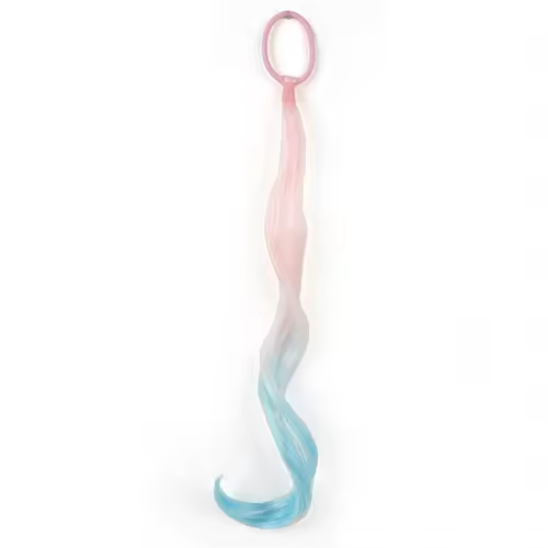 Colored Hair Extensions Synthetic 14"  Lightweight Colored Hair Extensions for Kids Curly Ponytail Extension with Elastic Tie - Image 7