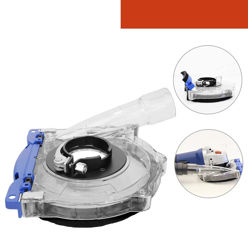 Descanso de poeira para rebarbadora de 5 polegadas e 4-1/2 polegadas, policarbonato transparente universal para moagem de superfície