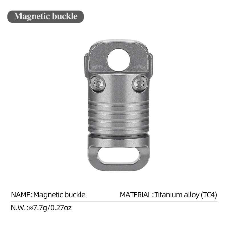 Titanium Alloy Magnetic Keychain Outdoor Camping 360° Rotatable Mini Quick Release Buckle Pendant Ultralight EDC Tool Hiking
