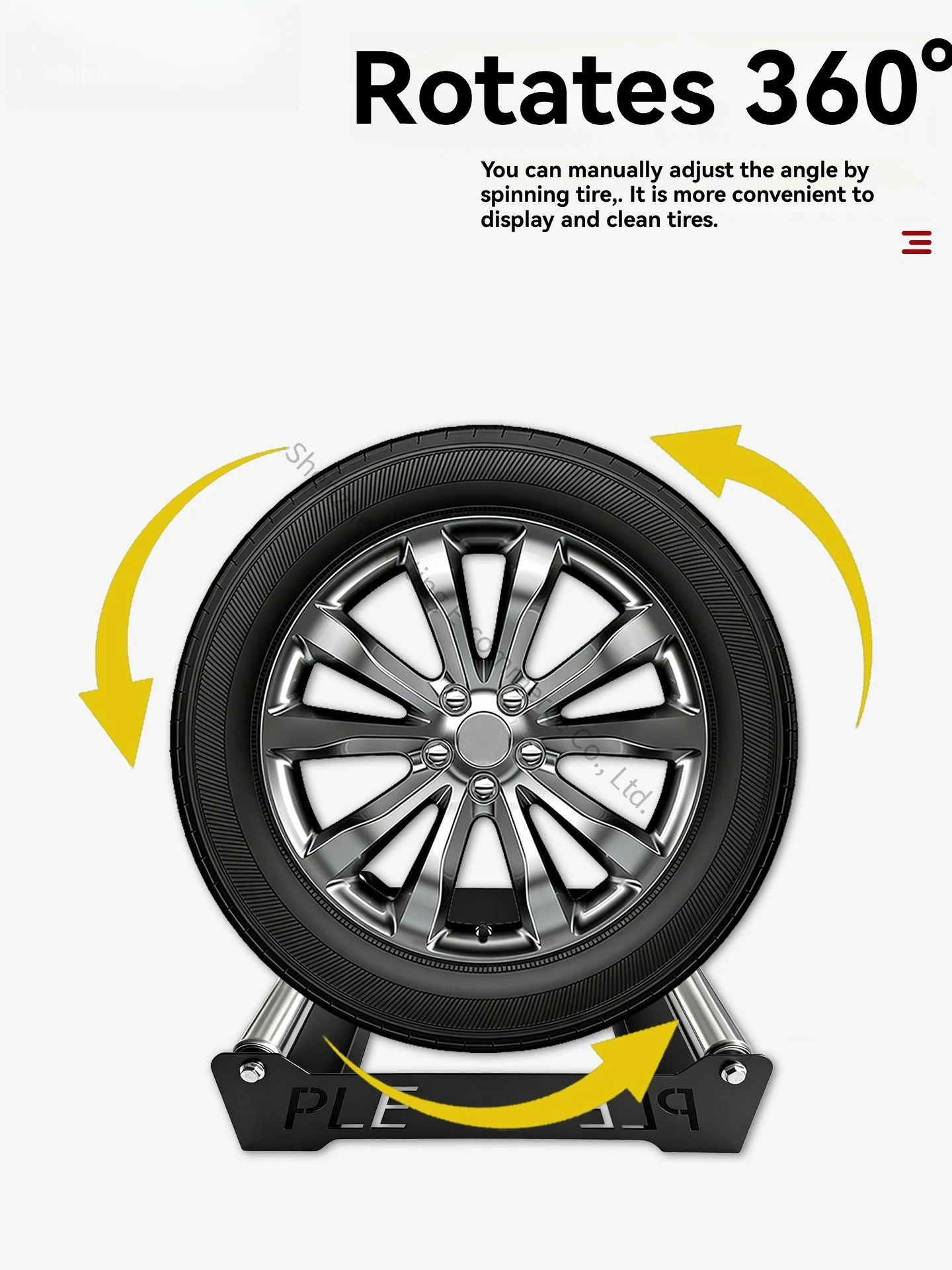 Car Wheel Hub Display Rack Display Rack Beauty and Labor-Saving Tire Repair Tool 360-Degree Tire Rotating Cleaning Rack