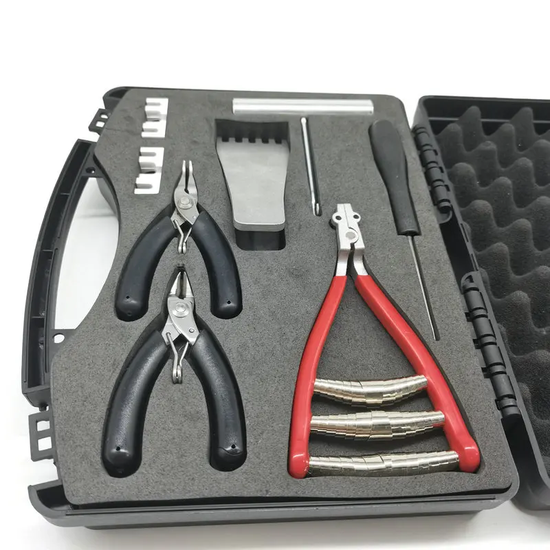 Powerti Badminton Machine Stringing Tools Set Starter Clip Flying Clamp Hook Scissor Pliers Threading Tennis Accessories Beach