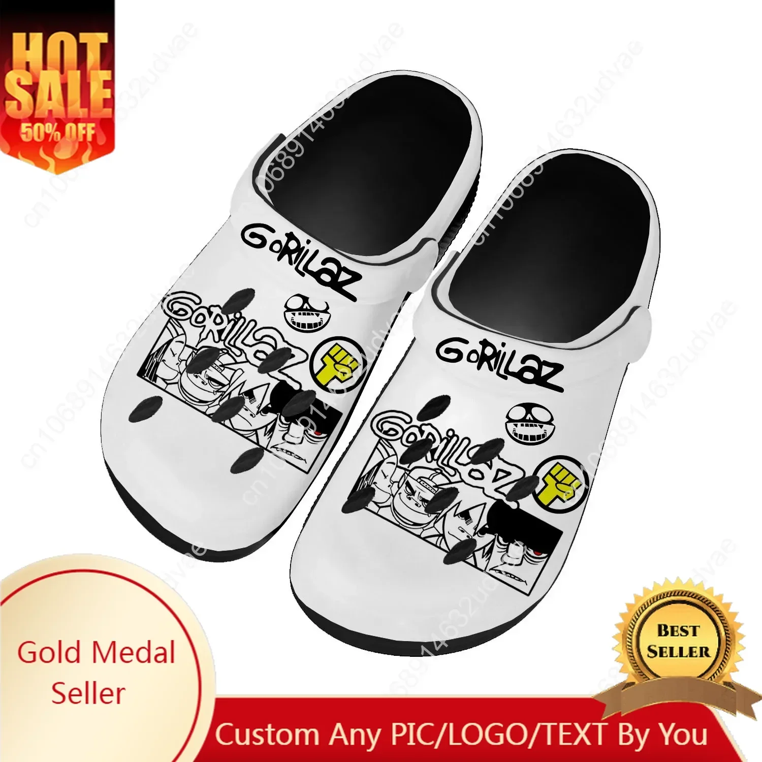 

G-Gorillazs Water Shoes High Quality Fashion Mens Womens Home Garden Clogs Customizd Sandals Beach Breathable Hole Slippers