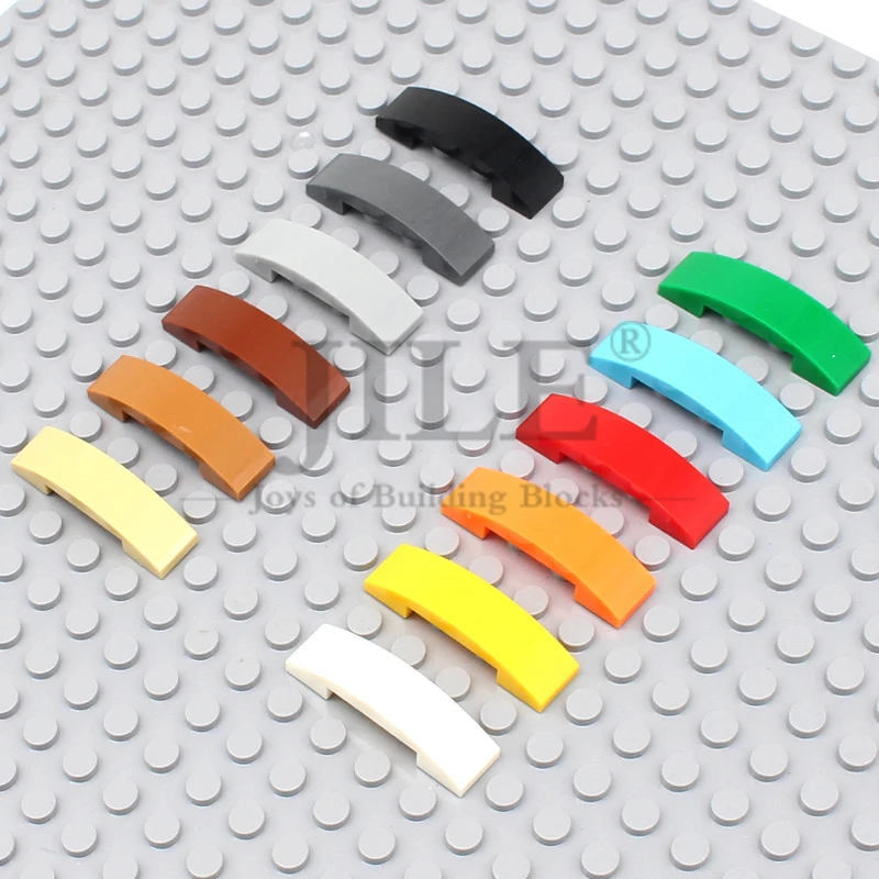 30pcs Moc Slope Curved 4x1x2/3 Double 93273 DIY Building Block Bricks Compatible with Classic Assembles Particles Creative Toys view 5