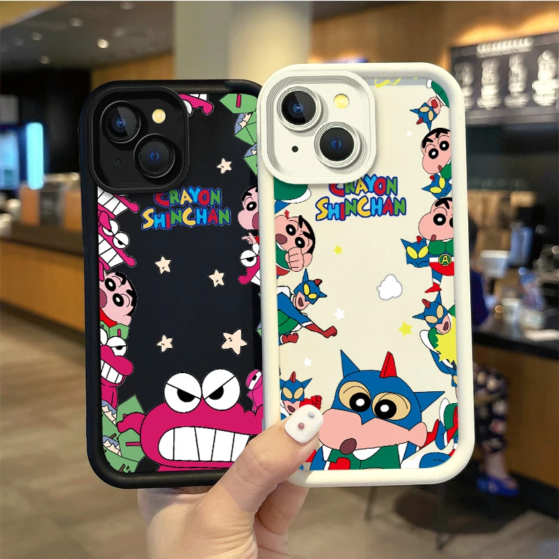 Popular C-Crayon Shin-chans Cartoon Phone Case For iPhone 16 Pro Max Case 15 14 13 12 11 Pro XR X XS Max 8 7 Soft Silicone Cover