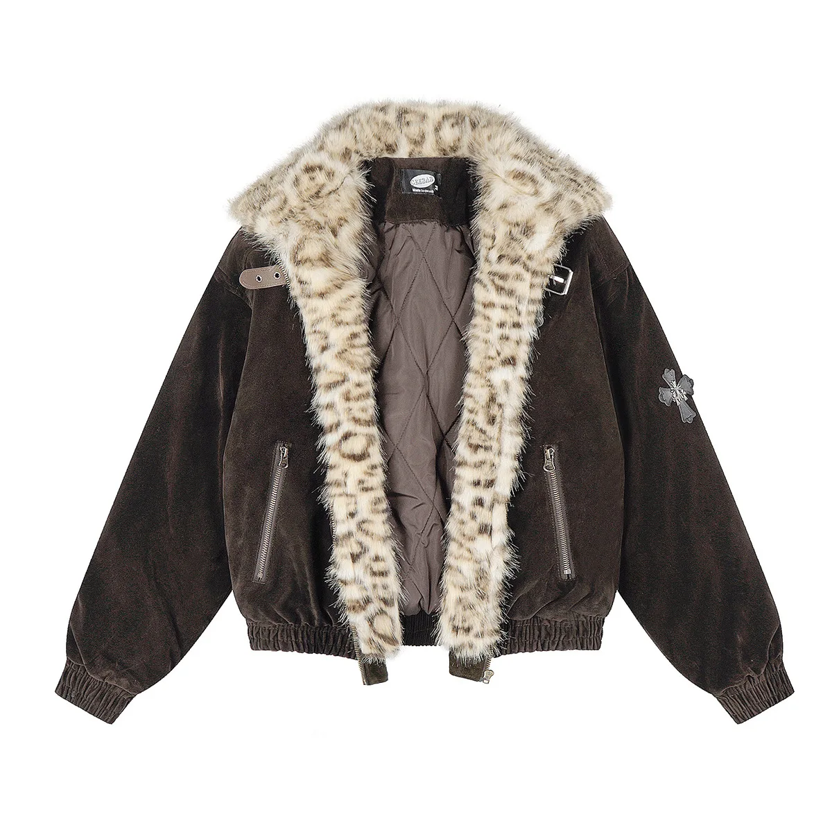 Americano retro rua moda montanha escultura casaco acolchoado inverno manter quente bordado design homem jaqueta de inverno