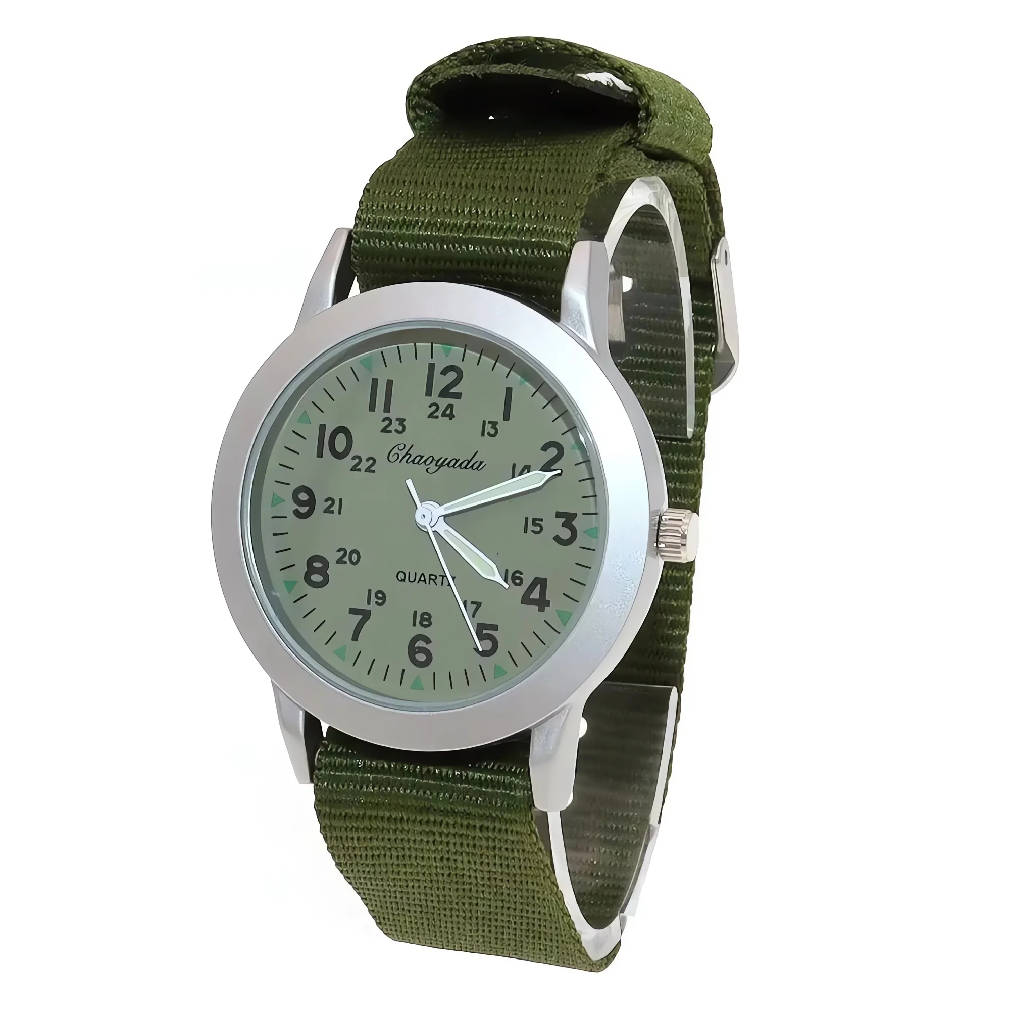

Kids Wristwatch 24-hour luminescentPointer Canvas Students Boys And Girls Quartz Waterproof 24 Hrs Watch