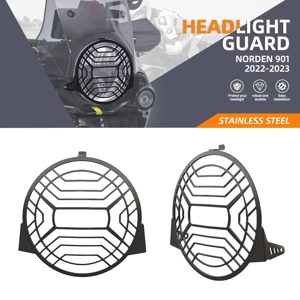 

Motorcycle Headlight Protector Light Cover Protective Grille Guard For Husqvarna Norden 901 2022 2023 Headlamp Head Light Shield