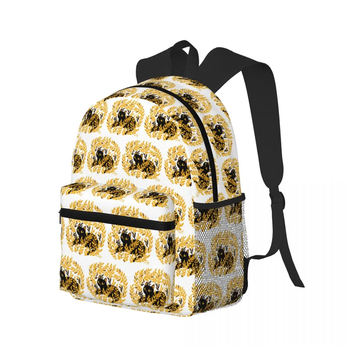 

Honey Black Cat Student Backpack School Bag Hiking Travel Daypack for Boys Girls Bookbag Shoulder Bags