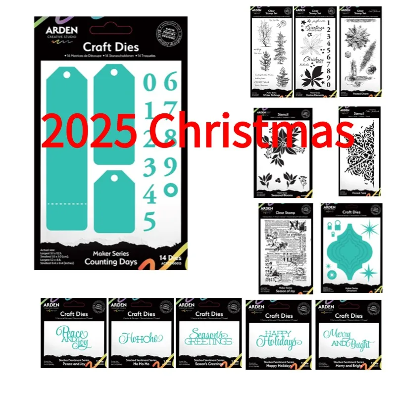 متجمد سحر الموسمية تزهر الفرح الشتاء عيد ميلاد سعيد مشرق السلام المعادن قطع يموت ختم سجل القصاصات Stencil ألبوم صور DIY بها بنفسك