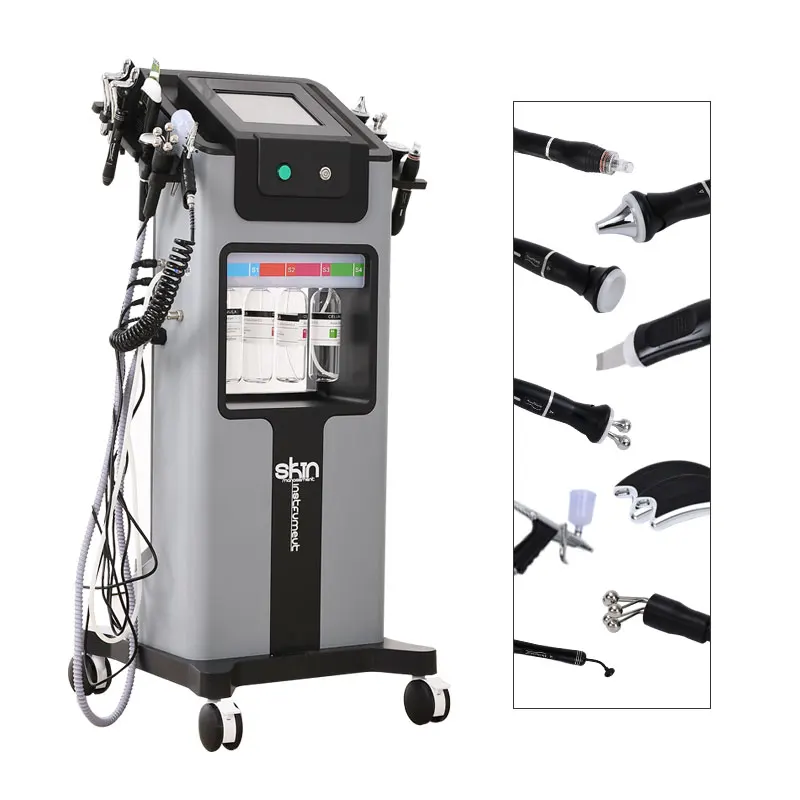 Machine qualifiée ale Hydro DermDelhi, 10 en 1, livres de soins de la peau, jet d'oxygène, soins du visage