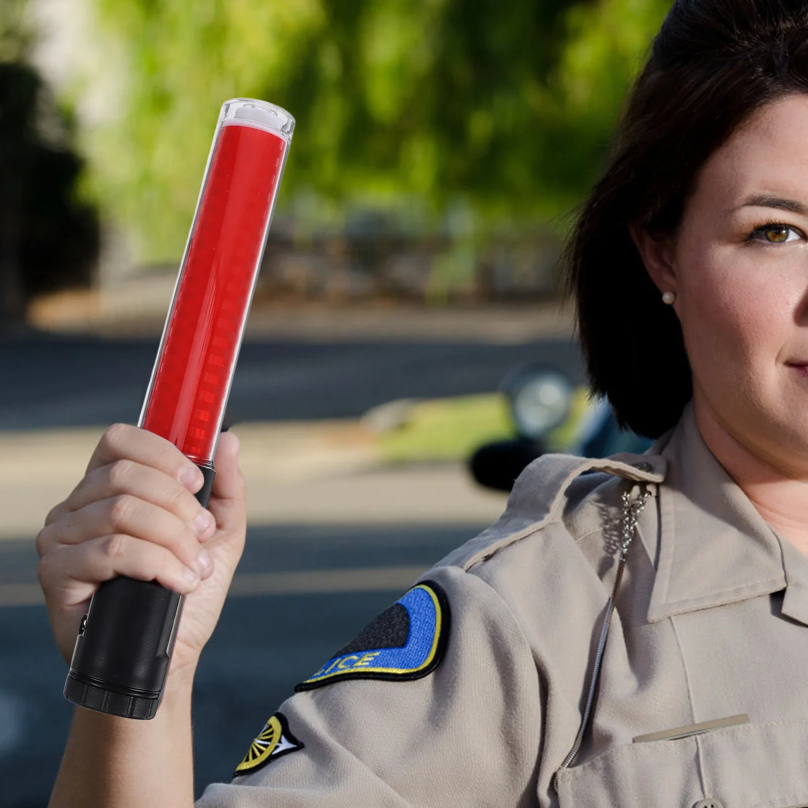 26Cm Multifunctional Concert Glow Wand Led Traffic Control Stick With Magnetic Hook Bright Illumination For Outdoor Camping