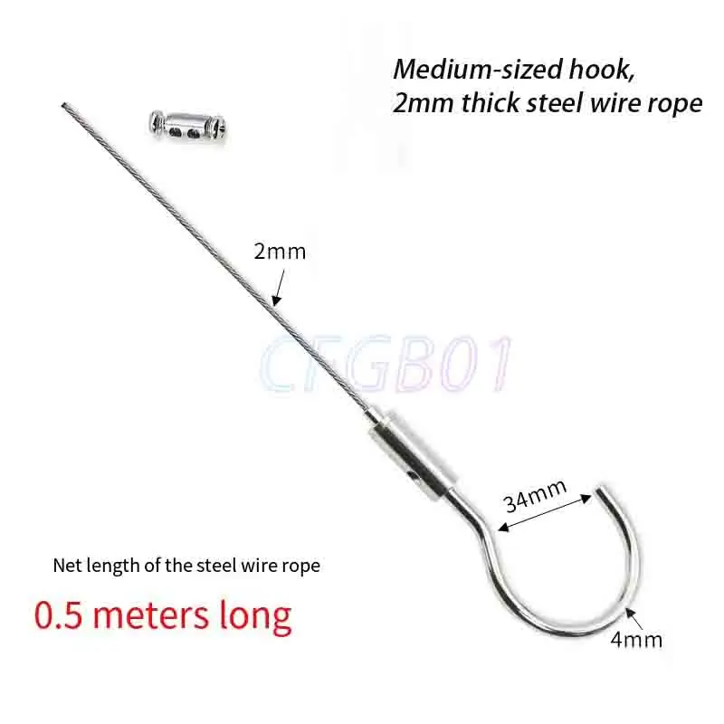 304 Stainless Steel Double Hole Adjustable Self-Locking Wire Rope Tightener Retractable Cable Clip Fastener
