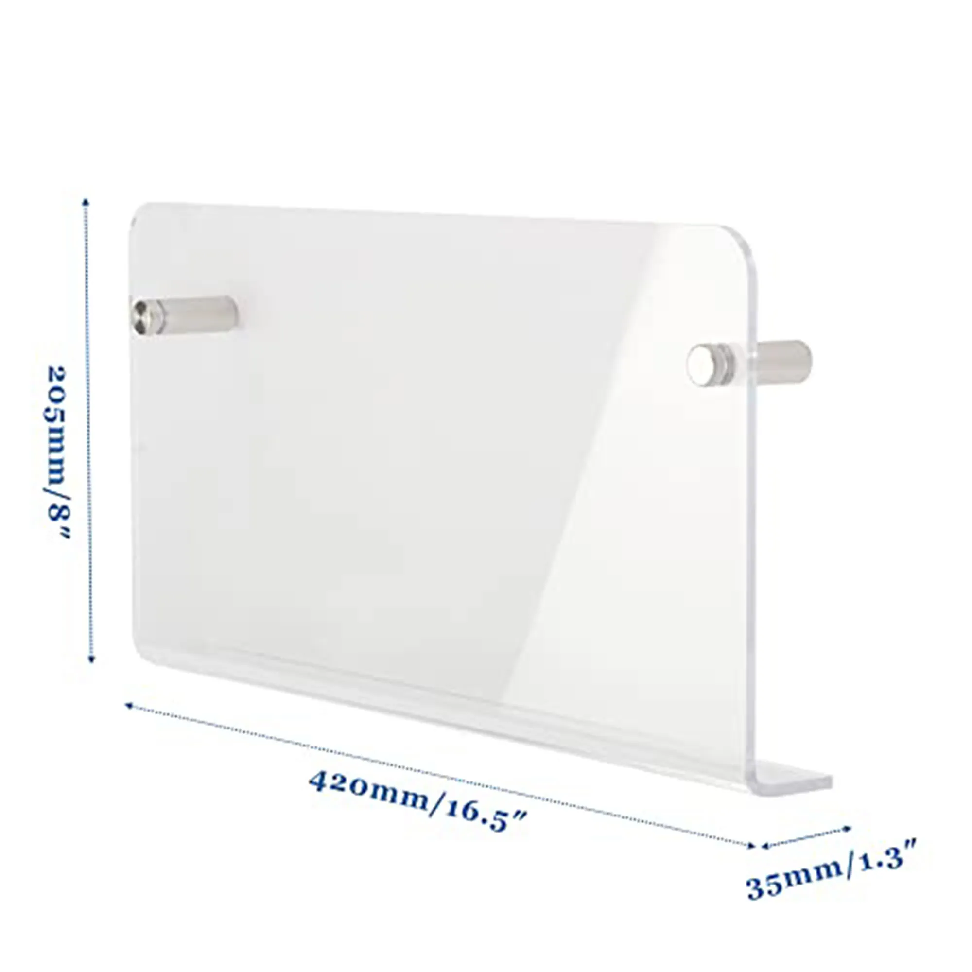 4Pcs Wall Mount Magazine Holder Clear Acrylic Brochure Holder Hanging Bookshelf Magazine Rack Literature Book Storage