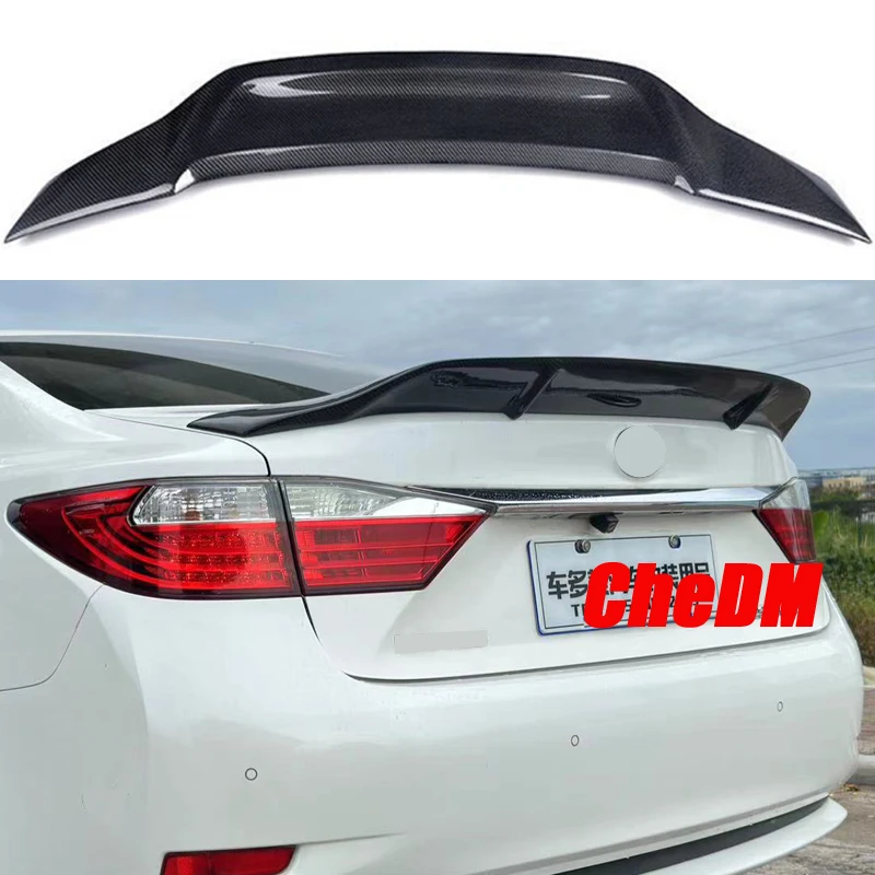 For 2014 2015 2016 2017 Lexus ES250 300H 200 350 100%High Quality Carbon Fiber Rear Wing Spoiler R Style