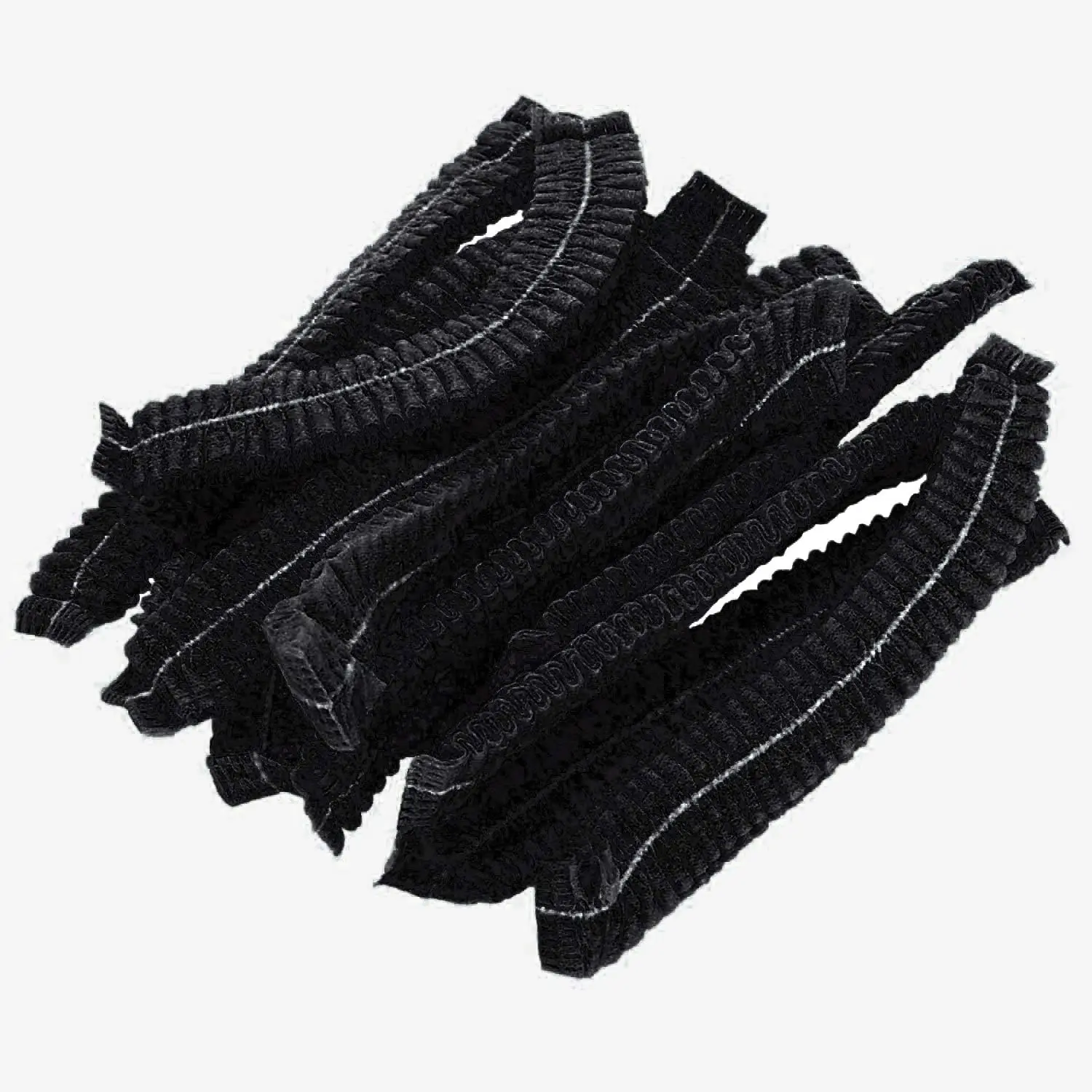 100PCS Non-woven Disposable Shower Caps Pleated Anti Dust Hat Women Men Bath Caps for Spa Hair Salon Beauty Accessories