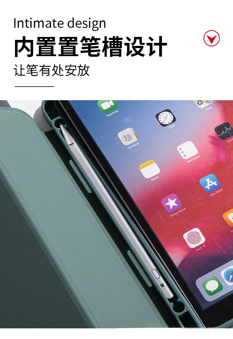 Flip-Hülle mit Stifthalter für iPad Air 5 10.9 Pro 11 Dreifach Faltbar mit Auto-Wake-Funktion Stoßfest – Detail 6