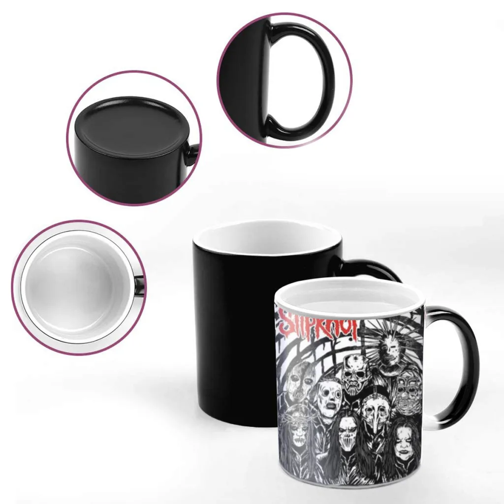 Classic Heavy Metal Rock S-Slipknot New Creative Color Changing Mug Ceramic Coffee Milk Tea Cup Gifts Free shipping