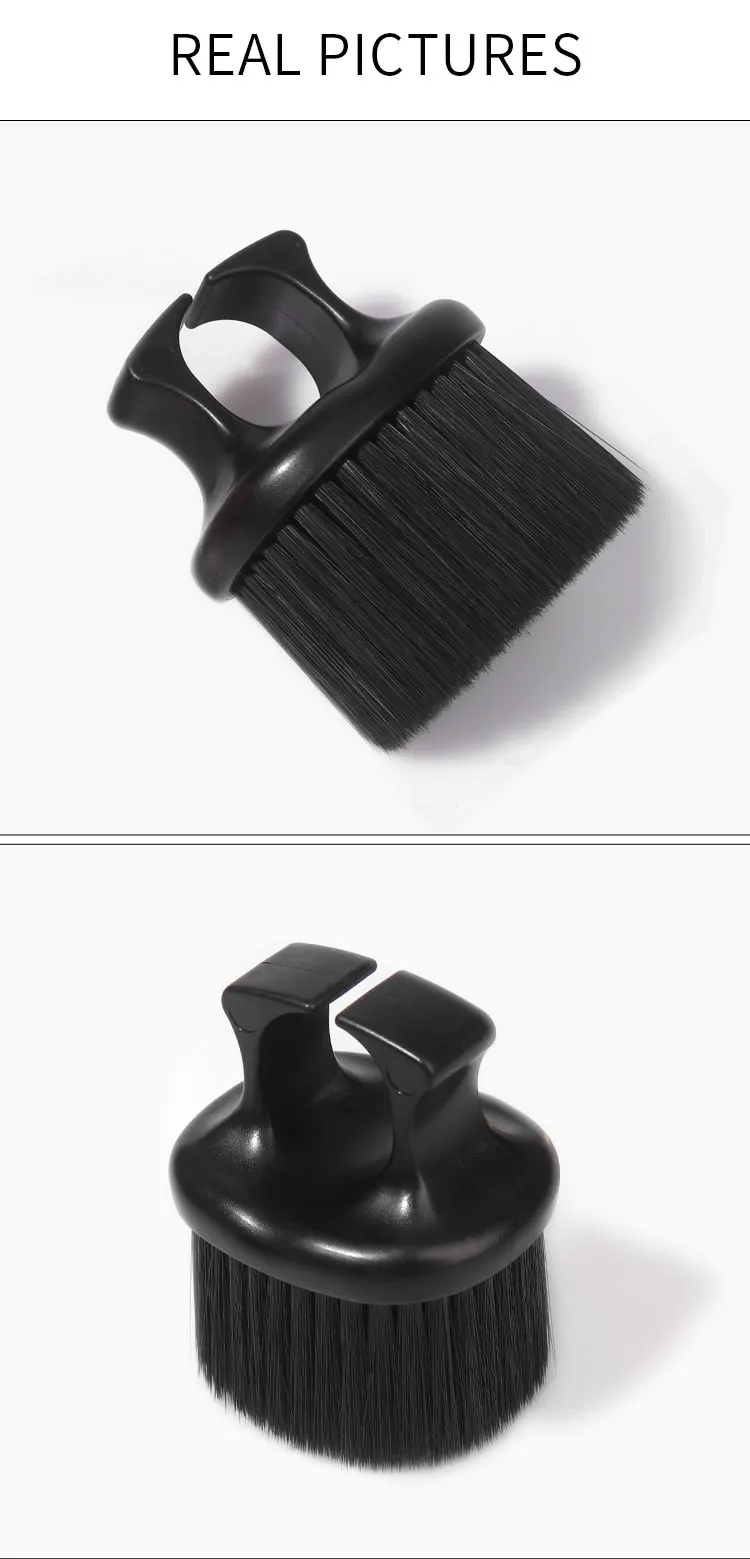 Friseursalon, professionelle Friseur-Haarkehrbürste, weiches Haar, Nylon-Fingerringbürste, tragbare Bartbürste, Reinigungskamm – Detail 8