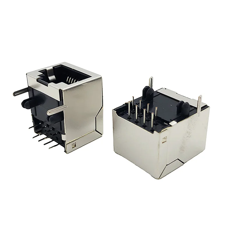 

10PCS 5621 Network Interface RJ45 Socket 10P8CS 8P8C Horizontal Type 90 Degree with Shielding Shell