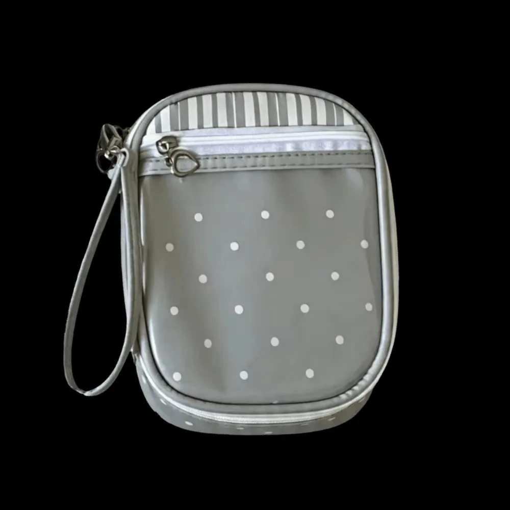 Clear Window Anime Ita Bag Polka Dot Pattern Lanyard Included Transparent Display Pouch Strawberry Print Multifunctional