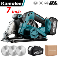 Kamolee 7 inch 21V 6.0Ah 6000mAh Electric Circular Saw  for Home DIY Compatible Makita 18V Battery