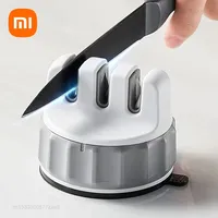 Xiaomi Huohou Mini Knife Sharpener One-handed Sharpening Super Suction Kitchen Multi-Functional 3/4-Purpose Sharpening Stone 1ps