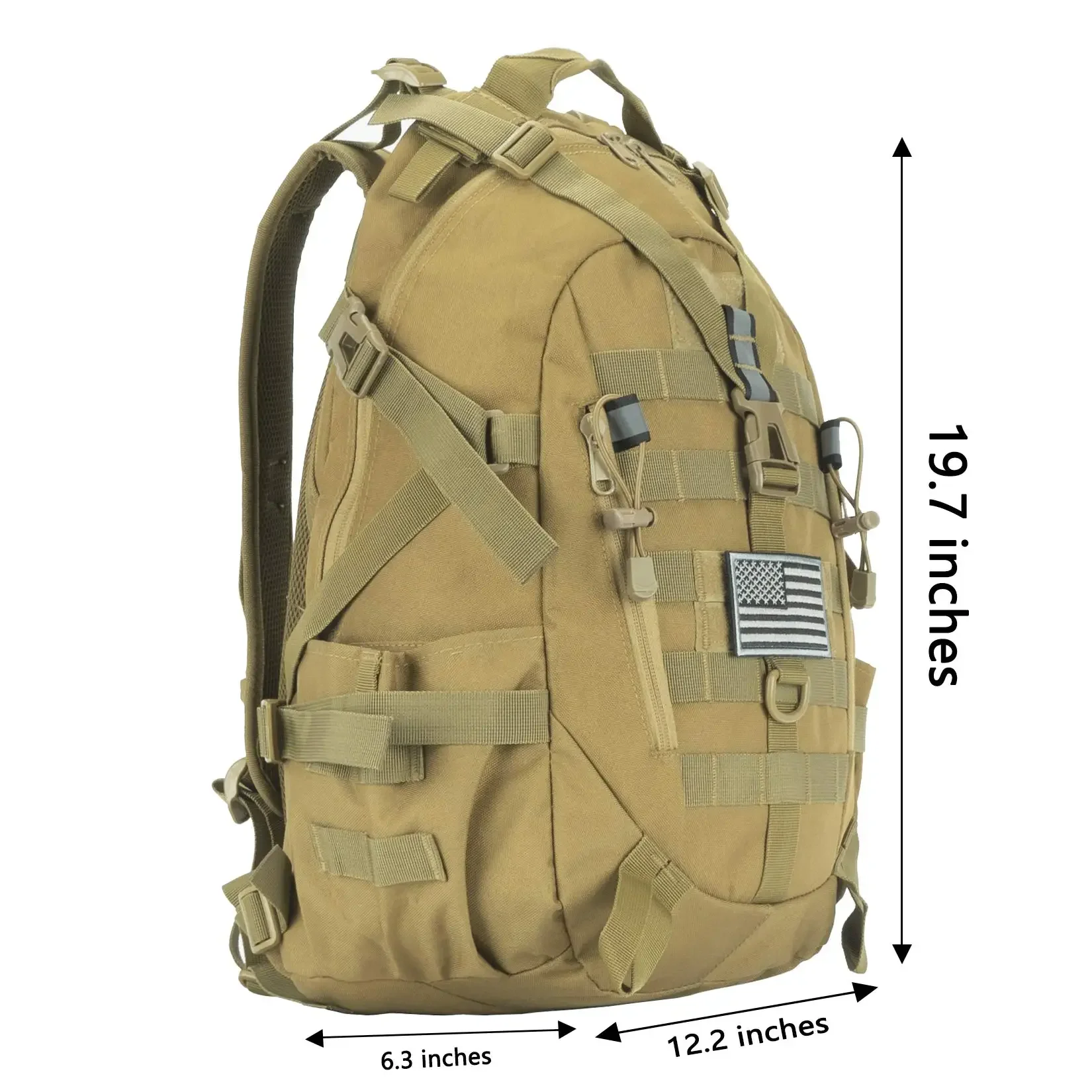 التخييم على ظهره حقيبة رجالية 40L حقائب السفر التكتيكية تسلق حقيبة الظهر المشي لمسافات طويلة في الهواء الطلق عاكس الكتف الصيد حقيبة قاعة رياضة