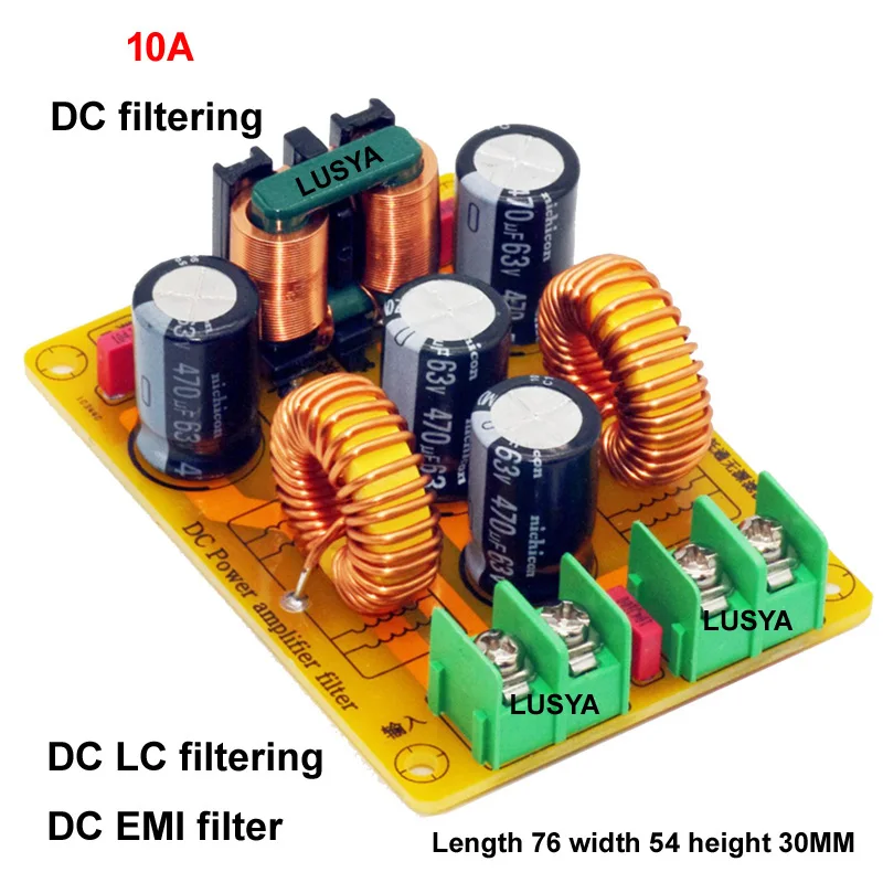 DLHiFi 2A 4A 10A 20A DC LC EMI filtr dolnoprzepustowy EMC Automotive HiFi Audio wysokiej częstotliwości przełączanie zasilania Ripple filtrowanie