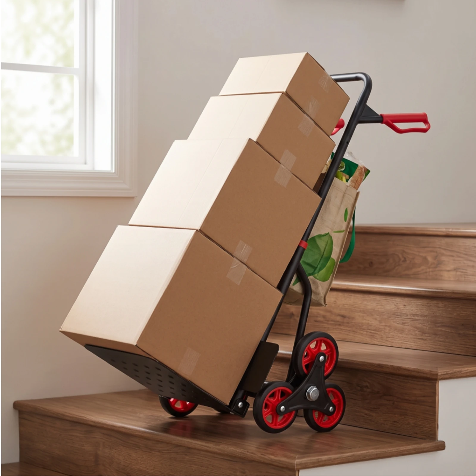 Stair-Climbing Hand Truck Compact Folding Hand Truck Stair Climbing Cart Portable Heavy Duty for Delivery Drivers, Stairs