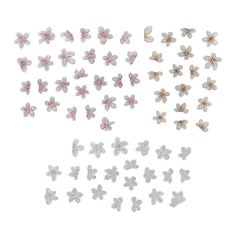 1 قطعة جديد 5-Petal زهرة صغيرة الطازجة مسمار ملصقات صغيرة صغيرة زهرة اللون مسمار الشارات DIY بها بنفسك مسمار الفن مجوهرات أدوات مانيكير